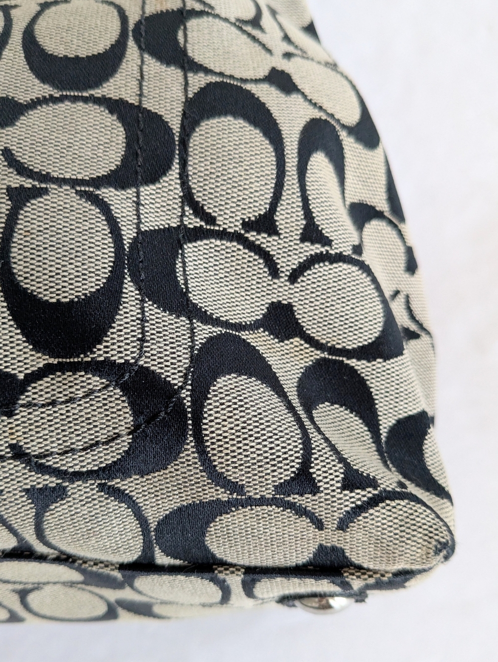 Coach Penelope Signature Logo Canvas Shoulder Bag - Picture 11 of 16